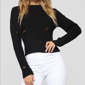 “you distress me out” sweater